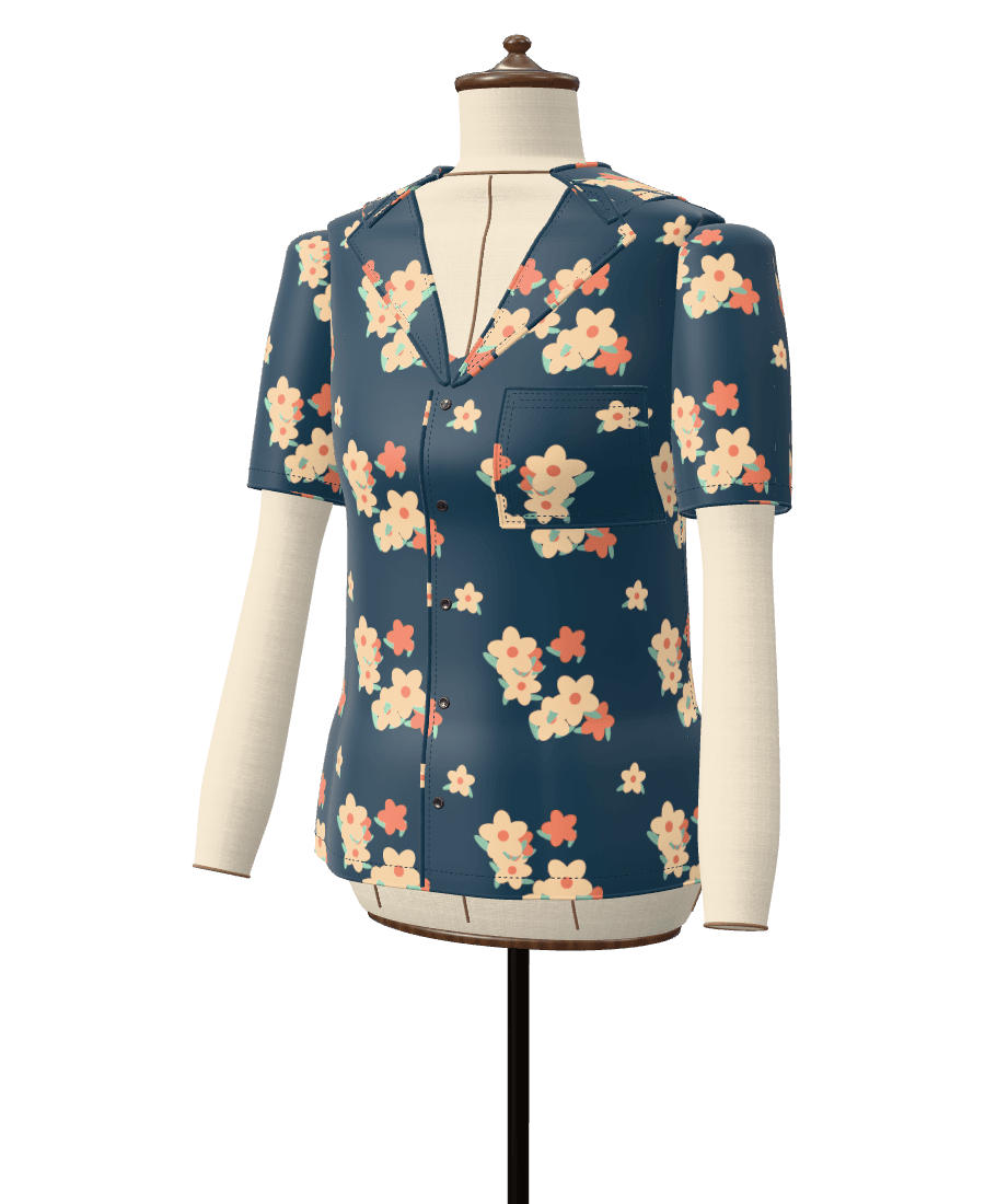 Camicia con collo cubano